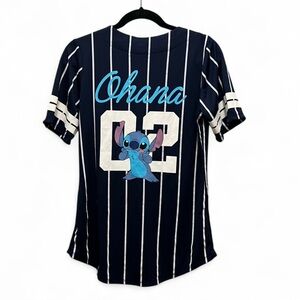 Disney STITCH Navy Blue Baseball Style Jersey